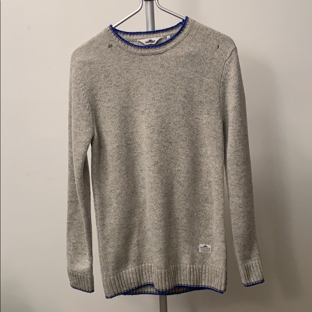 Penfield Grey Lambswool Crewneck Sweater